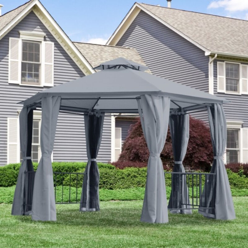 Stylish Patio Gazebo, Outdoor Canopy for Garden, Patio, and Backyard Shade