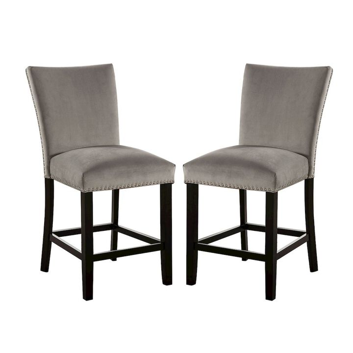Simple Relax Dining Chair, Black, Light Gray Set of 2