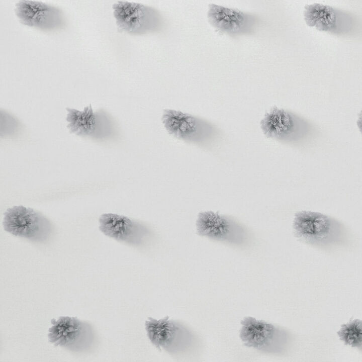 Gracie Mills Albert Polka Dots Casual Shower Curtain with All over pom pom