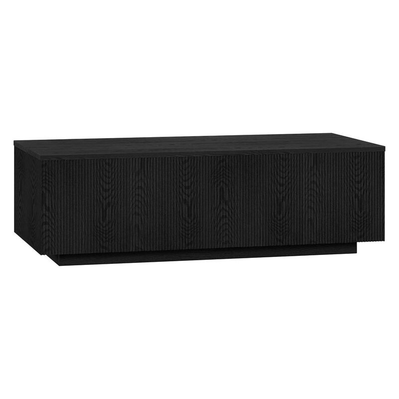 Hudson&Canal Reyes 48 Wide Rectangular Coffee Table in Black Grain