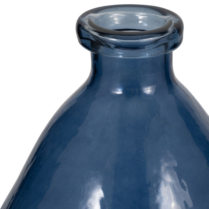 Glass, 19" Balloon Vase, Blue image number 3