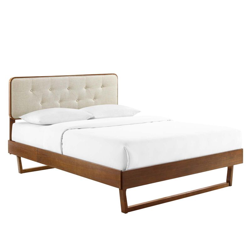 Modway - Bridgette Full Wood Platform Bed with Angular Frame image number 0