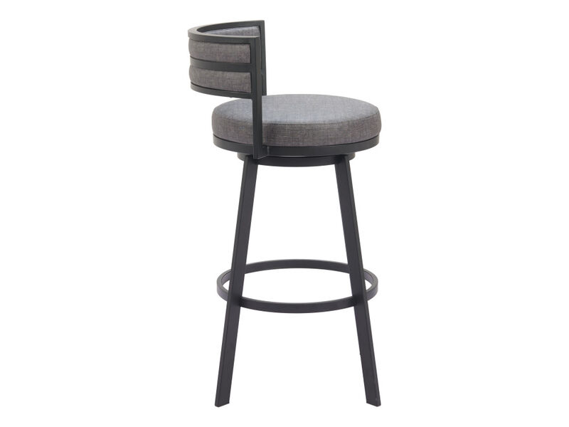Gimsby Swivel Barstool Gray