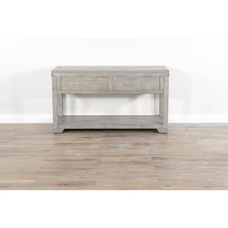 Sunny Designs Traditional Mahogany Wood Sofa Table in Alpine Gray