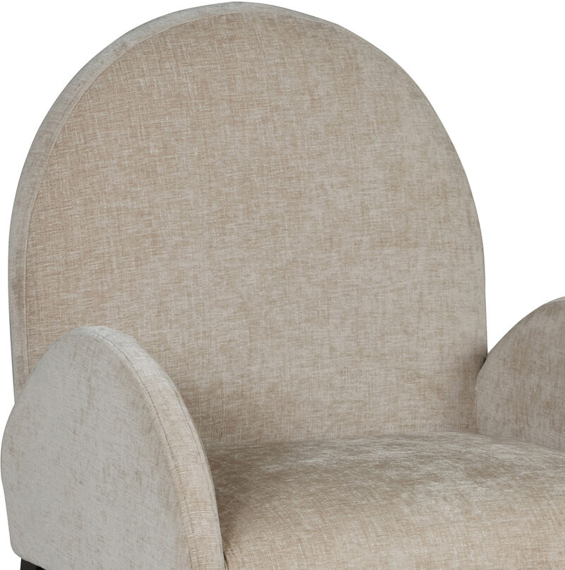 Meridian Furniture Waldorf Beige Chenille Fabric Dining Chair