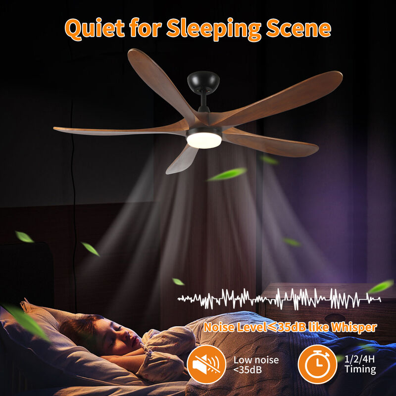 ELEMENT ACE Contemporary 52-Inch Ceiling Fan with LED Light Kit and Remote Control for Year-Round Comfort image number 6