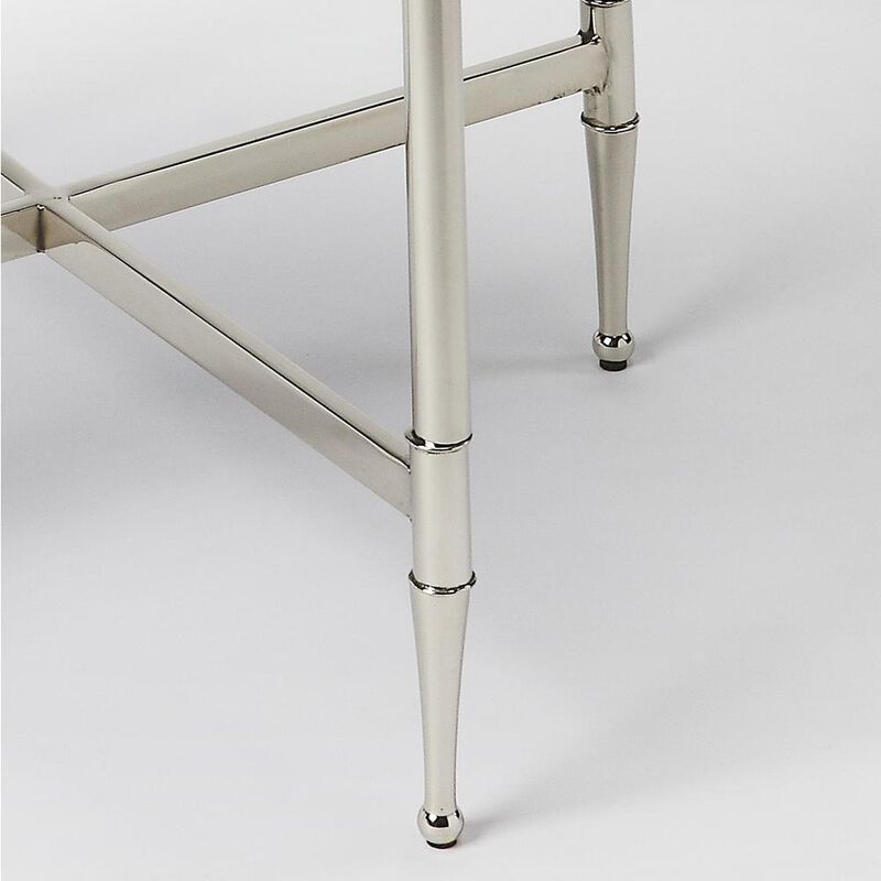 Butler Specialty Crosby Metal & Mirrored Side Table, Silver image number 1