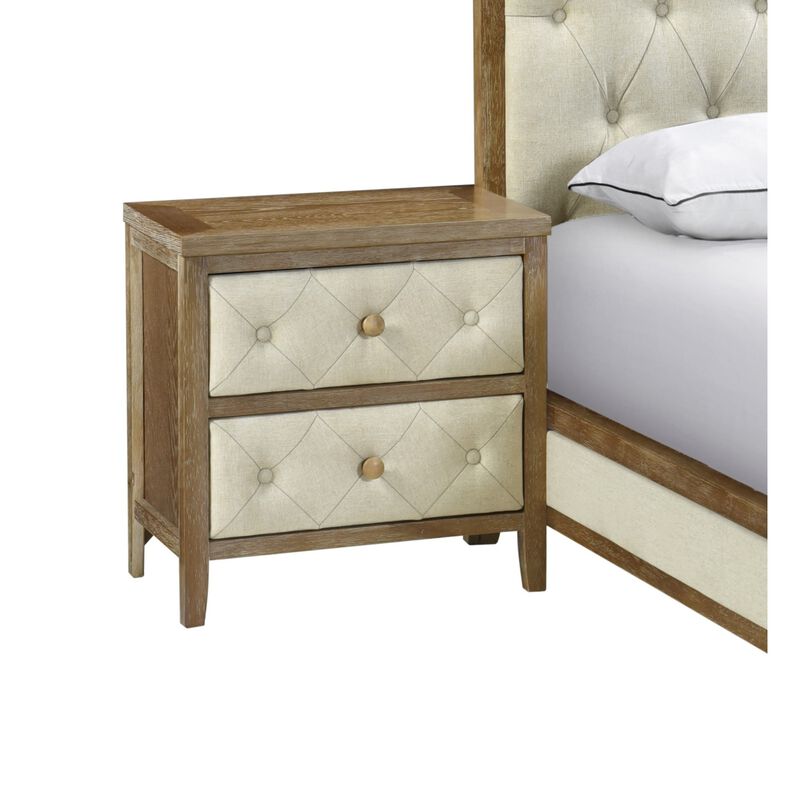 Streamdale Walnut Nightstand with Modern Front Drawers image number 3