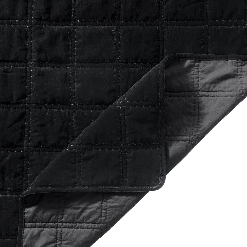 Stella Black King Pintuck Quilt Set image number 2