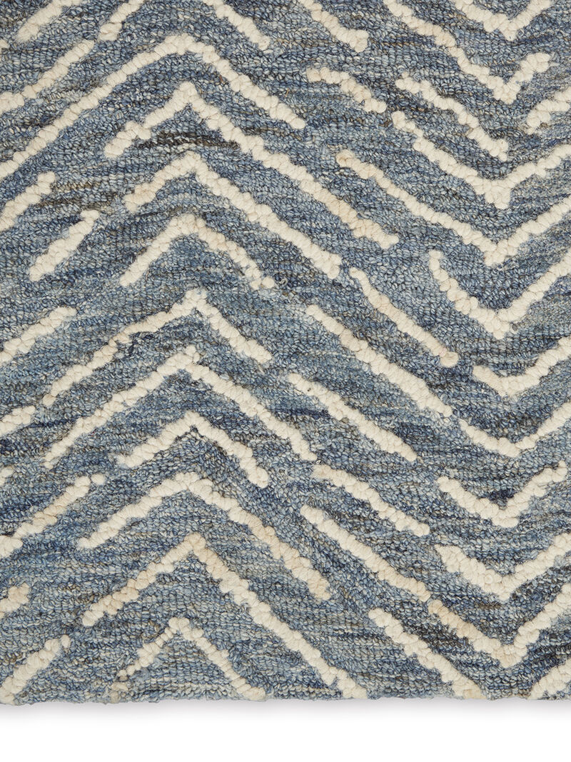 Colorado CLR02 Indigo/Ivory 3'9" x 5'9" Rug image number 3