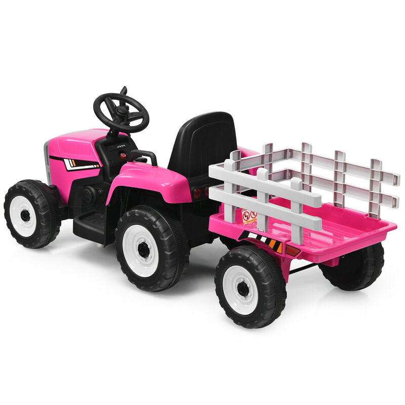 Kids 12V Ride On Tractor with 3 Speed Gears and Front Loader Ages 3 Plus image number 2