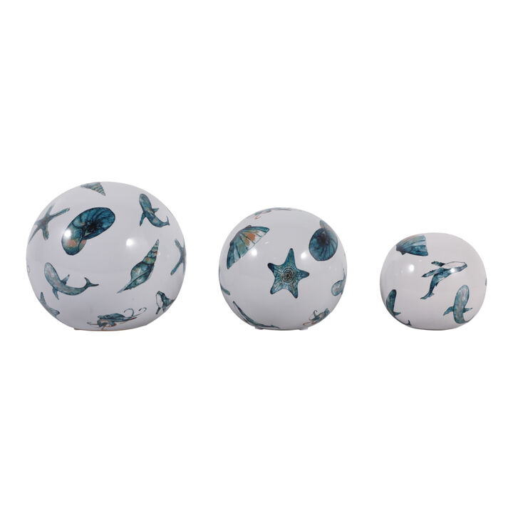 S/3 Coastal Icons Orbs