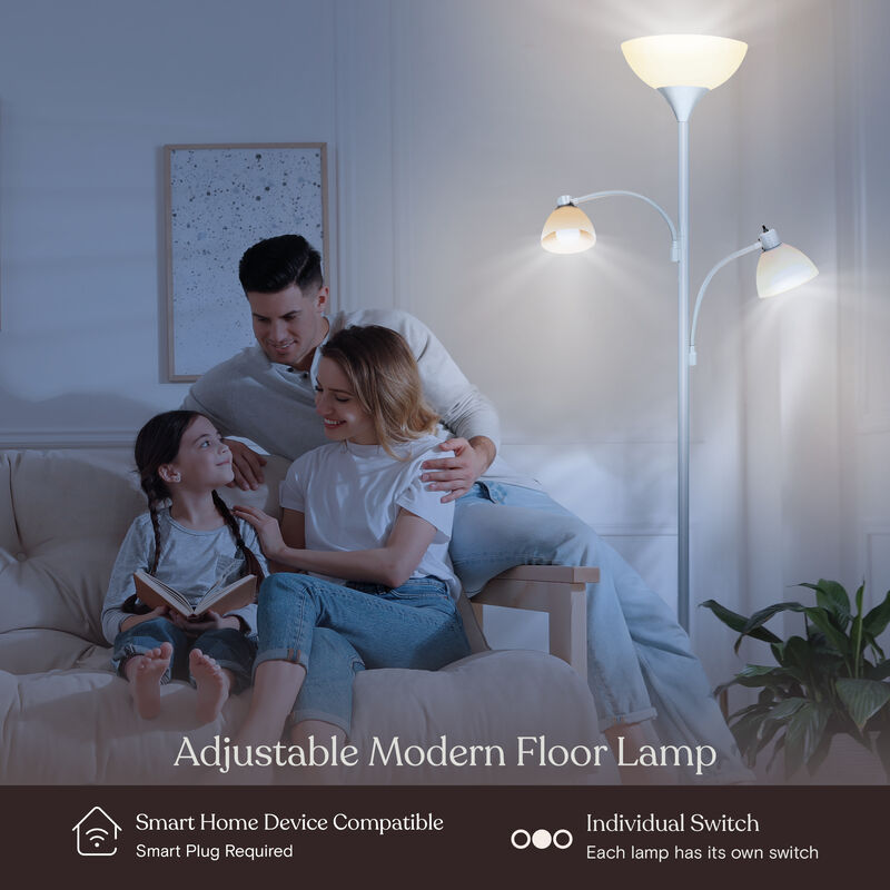 Sky Dome Double White LED Floor Lamp