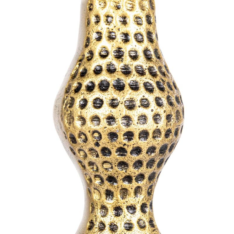 Rowena Interiors Hammered Metal Table, Antique Brass image number 2