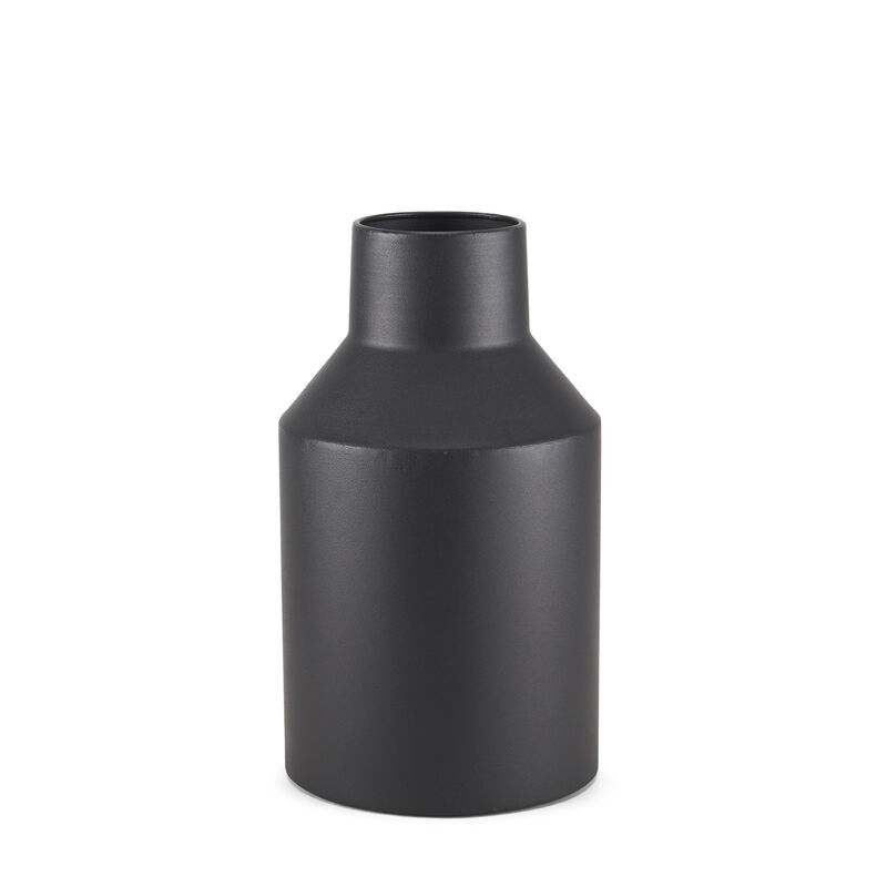 HomeRoots 11" Black Tulip Metal Table Vase image number 2