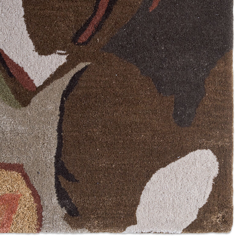 Blue Petal Pusher Sepia 8'X10' Rug image number 2