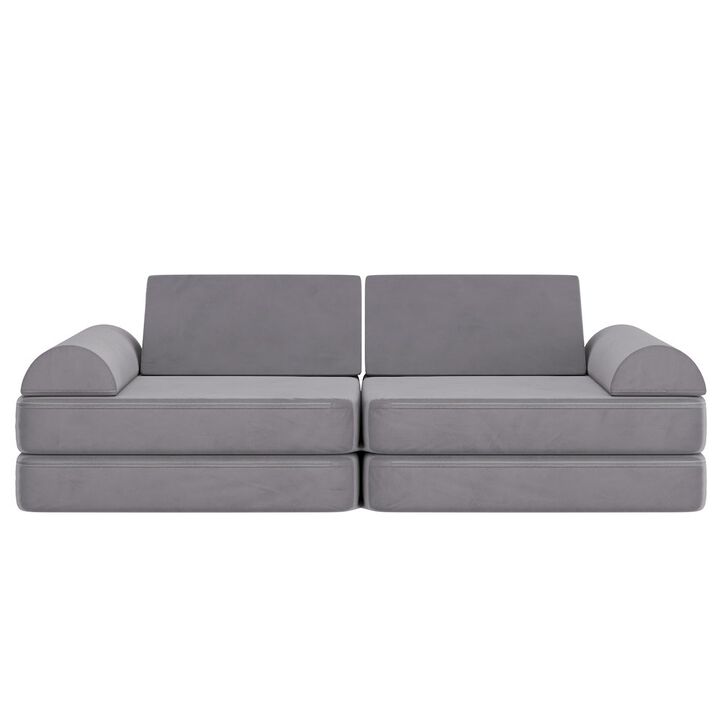 Flash Furniture 56" Modular Kids Play Couch with 6 Soft Foam Sectional Sofa Pieces