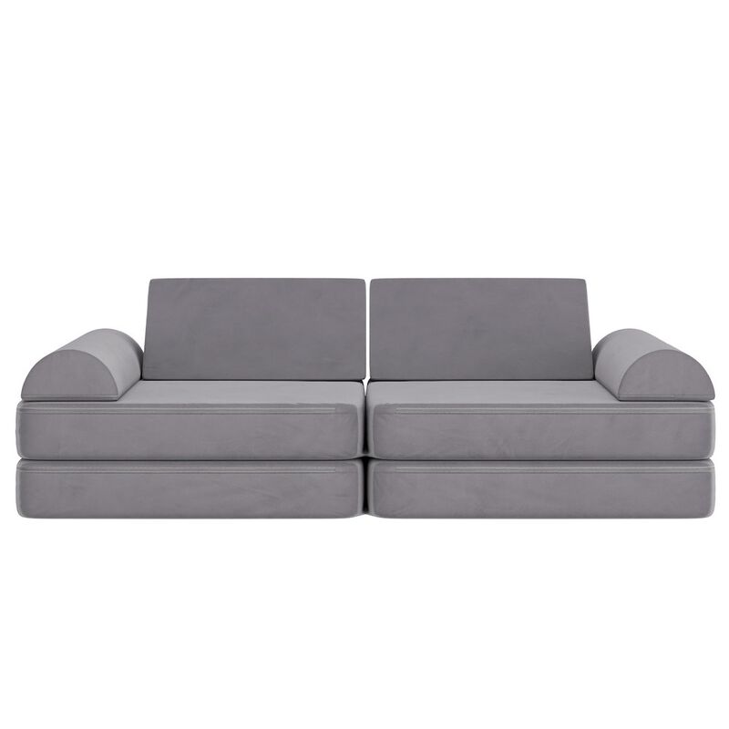 Flash Furniture 56" Modular Kids Play Couch with 6 Soft Foam Sectional Sofa Pieces image number 1