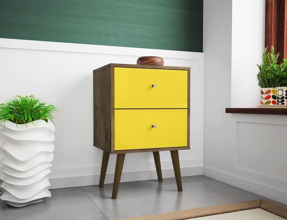Liberty 2.0 Nightstand in Brown and Yellow