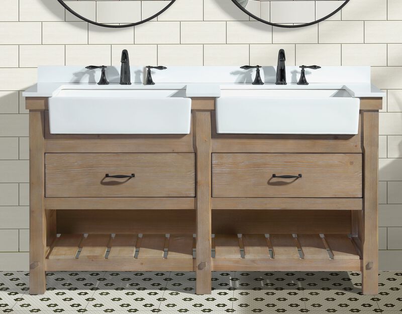 Marina 60" Bathroom Vanity Weathered Fir image number 2