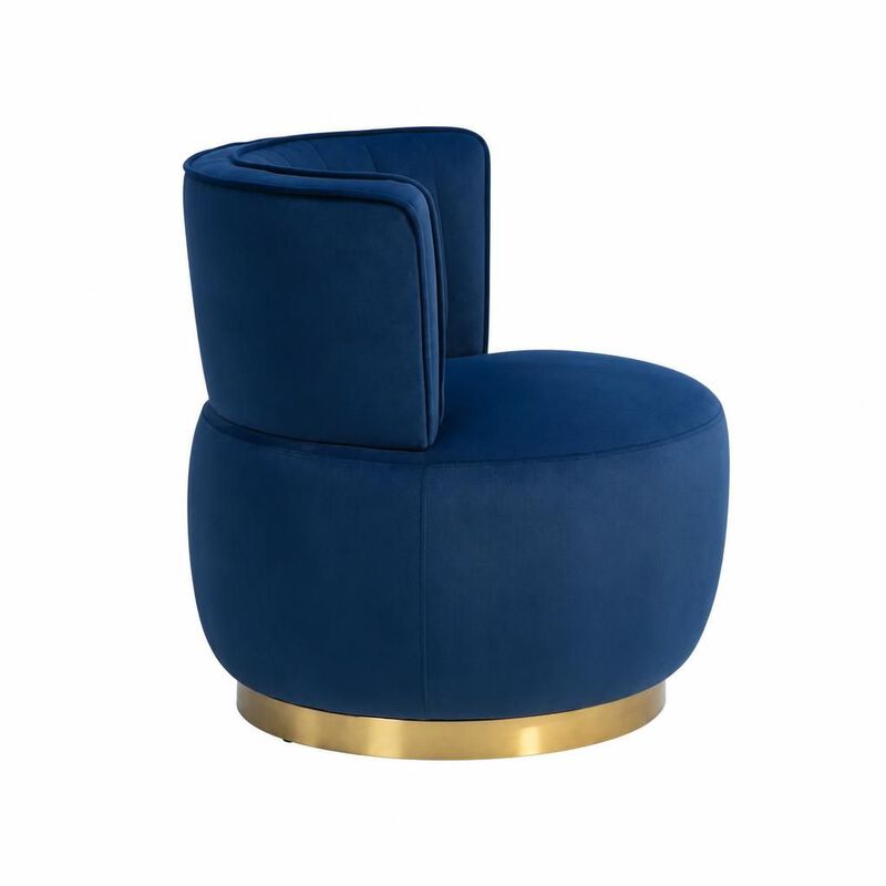 GOODSILO 360 Degree Swivel Barrel Accent Chair, Upholstered Round Armchair for Living Room, Bedroom, Office, Nursery, Lounge, Waiting Rooms image number 0