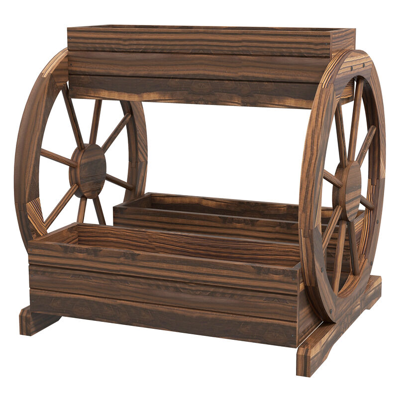 Hivvago Multi-Level Wooden Garden Planter image number 0
