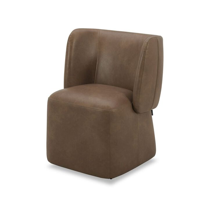 Modrest Standing - Modern Brown Vegan Leather Dining Chair