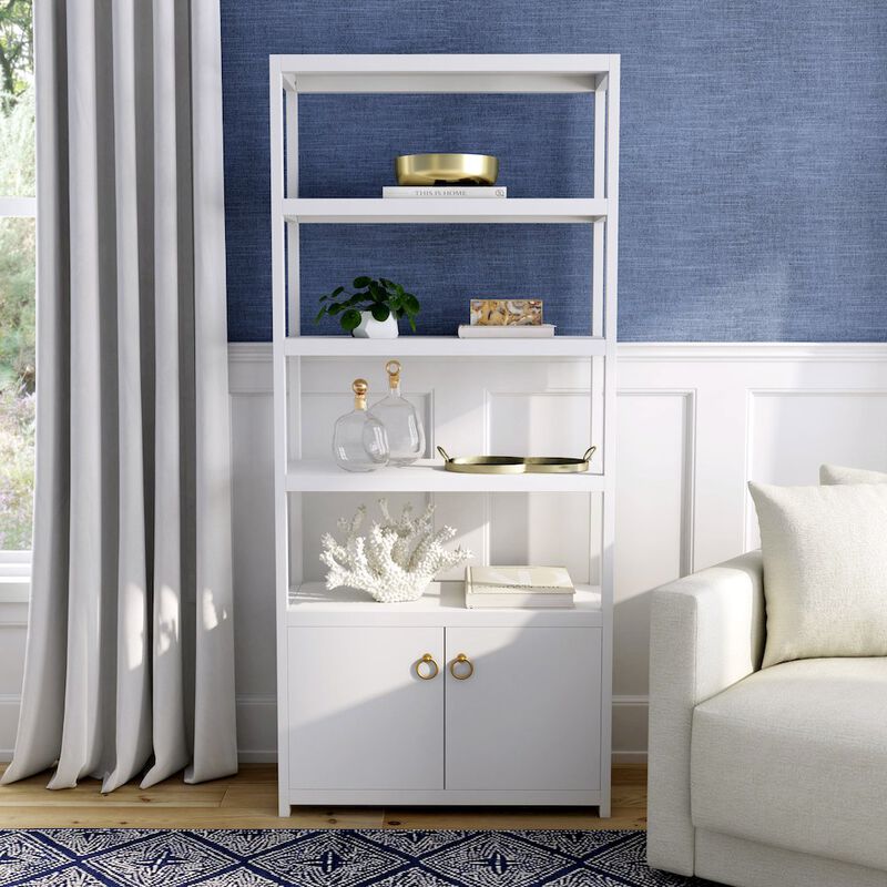 Butler Specialty Lark  4- Tier Etagere  Etagere Bookcase, White image number 2