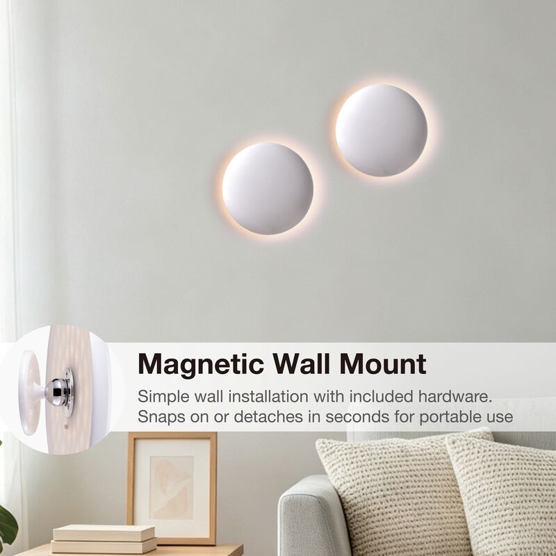 Beacon Lighting Kinoko II Cordless 2-in-1 Rechargeable LED Table & Wall Lamp, CCT Dimmable, Gloss image number 7