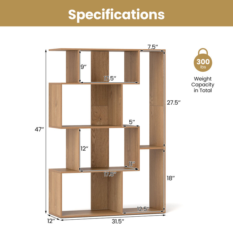 Space-Saving 6-Cube Open-Back Geometric Shelf &ndash; Functional Storage for Bedroom and Living Areas