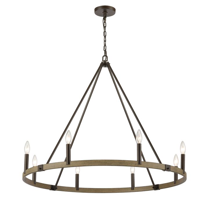 Transitions 36" wide 8 Light Chandelier