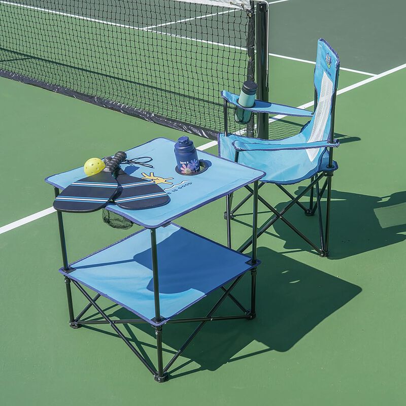 Life is Good&reg; 3 x 3 x 3 ft Blue Mesh Back Quad Chair image number 4