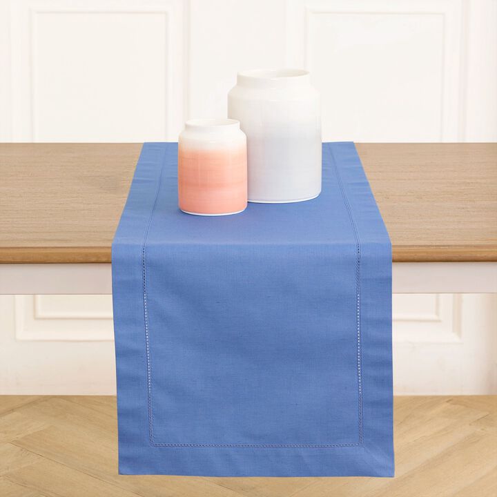 Cotton Linen Table Runner - Cotton Linen Hemstitch