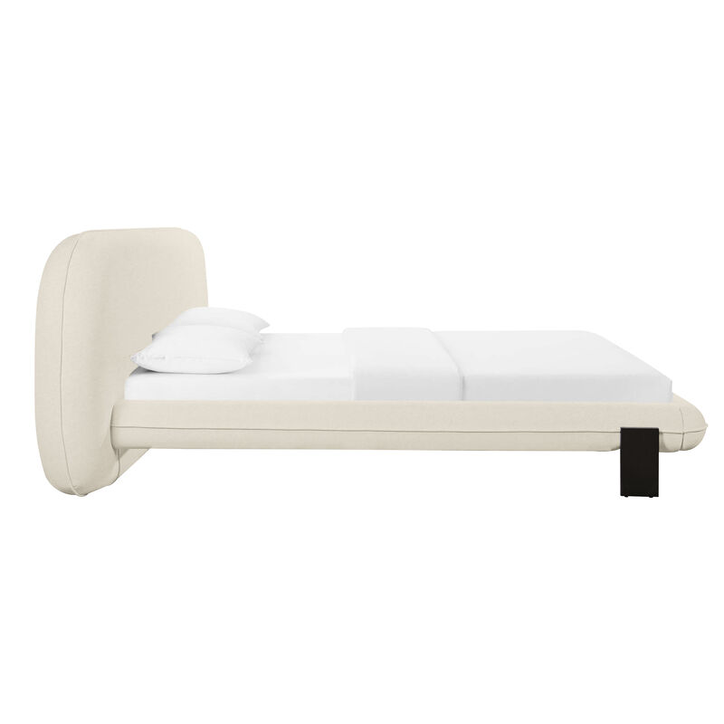 Ophelia Cream Faux Wool Queen Bed