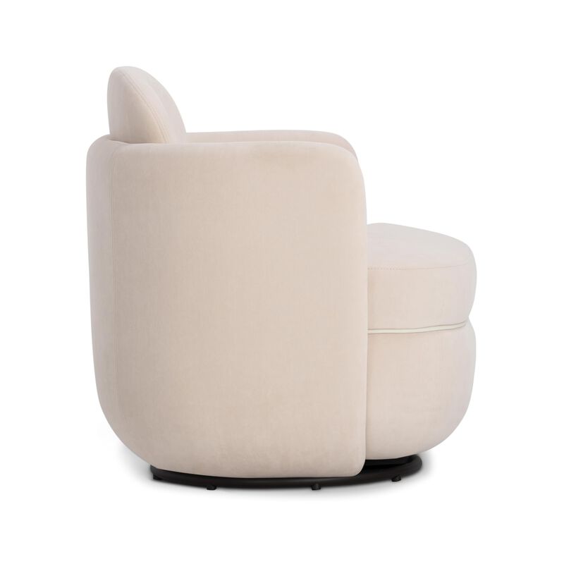 Casafoyer Wolfie Light Velvet Swivel Chair image number 2