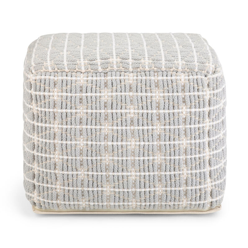 Simpli Home Noreen Square Pouf image number 2