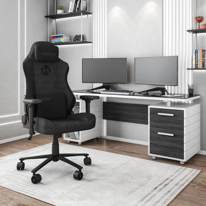 Techni Sport Fabric Gaming Chair - Black
