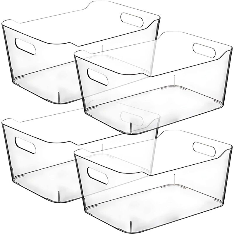 Clear Plastic Storage Bins for Kitchen Organization or Pantry Organizers and Storage, Freezer Fridge Organizer Storage Container image number 0