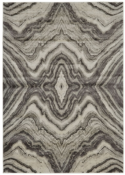 HomeRoots Abstract Power Loom Area Rug