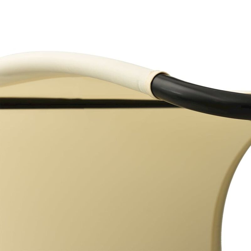 Sun Lounger Taupe and Cream Textilene, Steel Large