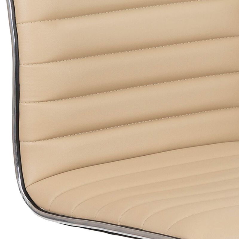 Alan Low Back Designer Armless Ribbed Swivel Task Office Chair image number 3