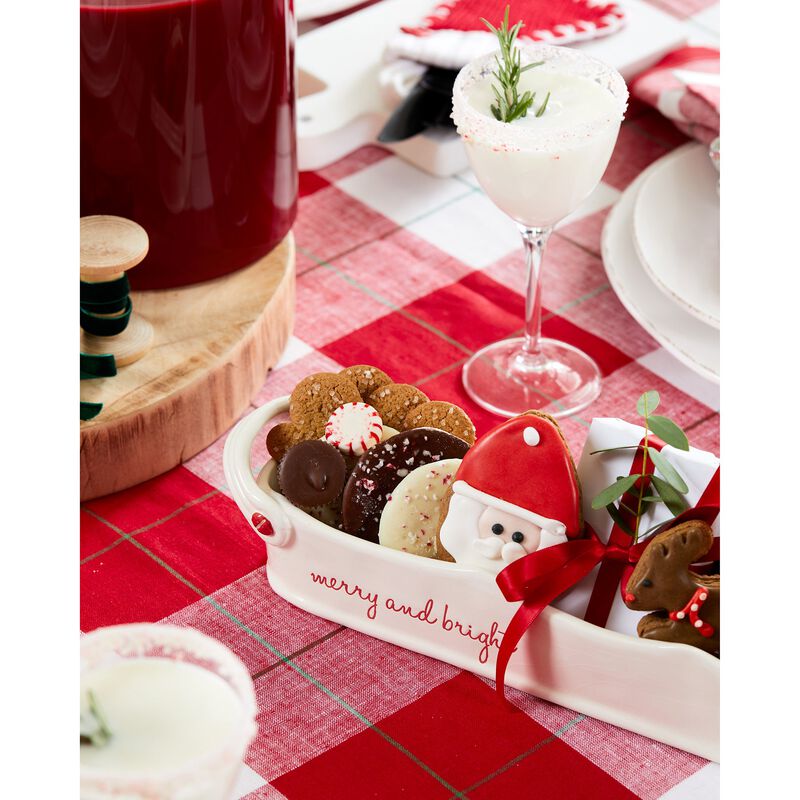 Solino Home Very Merry Plaid 100% Linen Tablecloth &ndash; Handcrafted, Machine Washable, Perfect for Holiday and Everyday Dining