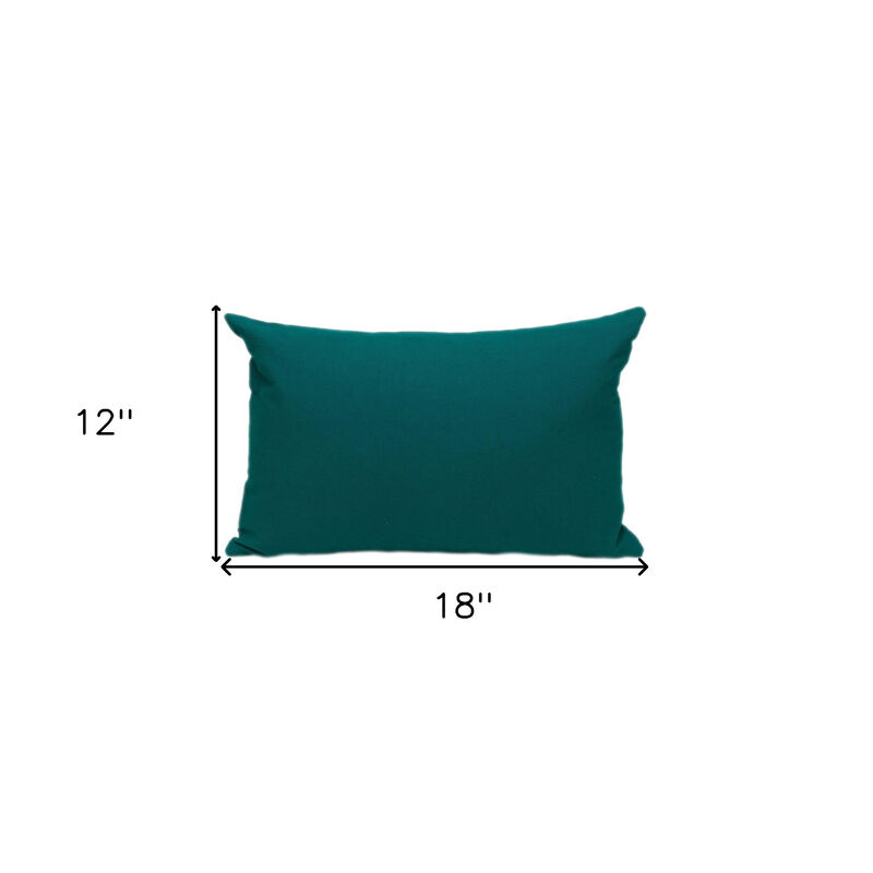 HomeRoots 12" X 18" Green Cotton Throw Pillow image number 3