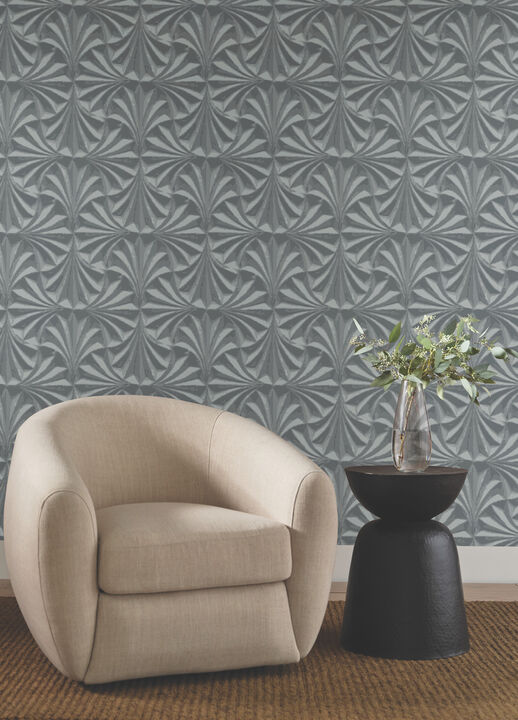 Sculpted Charcoal Fans Wallpaper