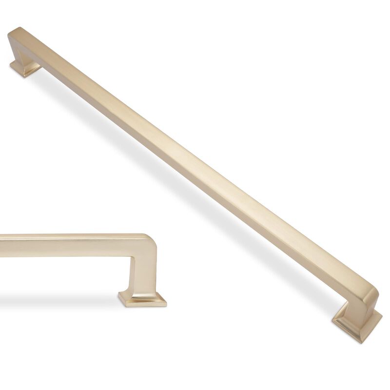 BUKOBYHE 6 Pack 12-3/5 Inch Kitchen Cabinet Handles Champagne Bronze Cabinet Pulls Zinc Alloy Drawer Pulls Kitchen Hardware