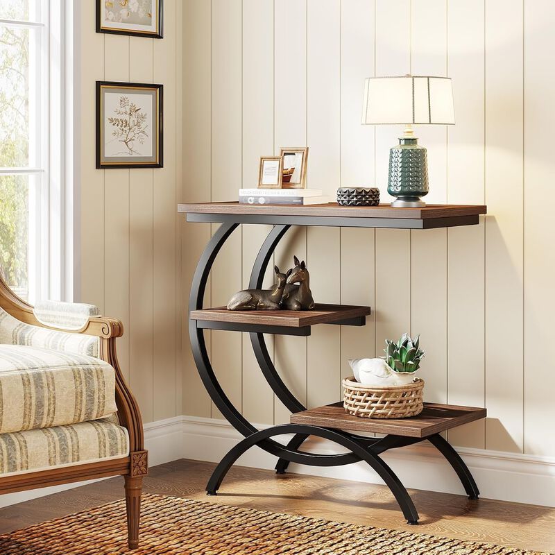 C-Shaped End Table - C Table Snack Laptop Table image number 3