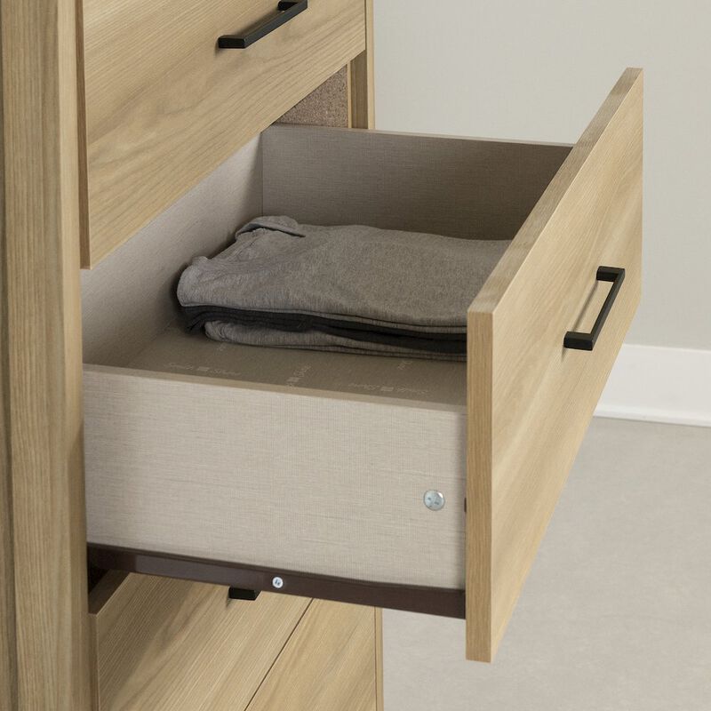 Gravity 5-Drawer Chest, Natural Ash