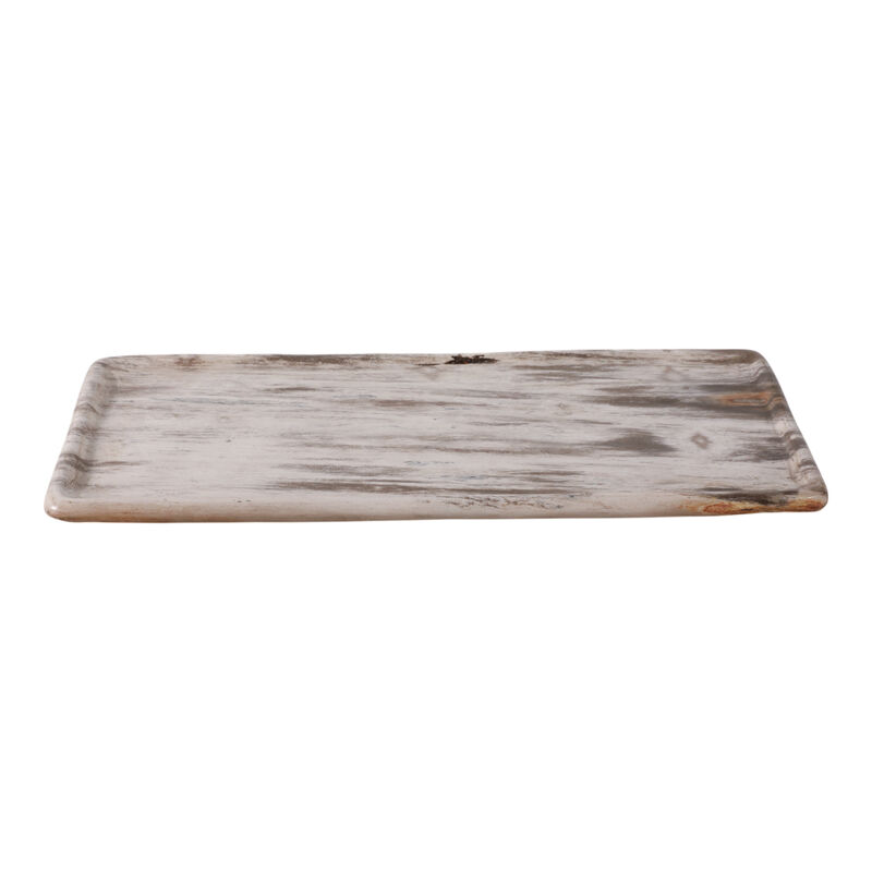 16x8" Petrified Wood Tray, Ivory image number 0