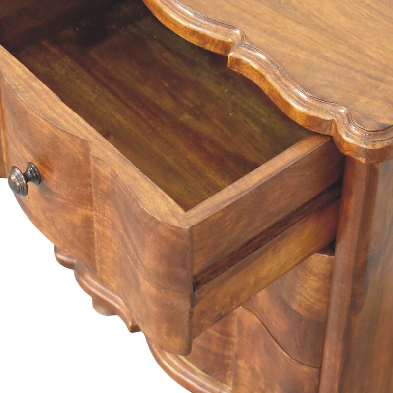 Artisan Furniture Solid Wood Lume Panel Bedside Table, Brown image number 6