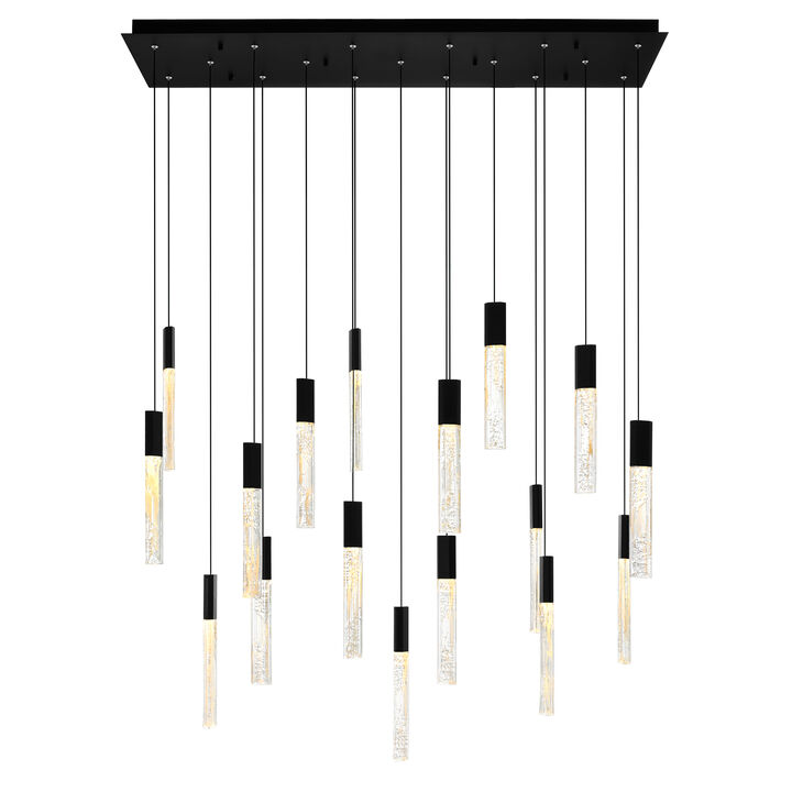 Greta Integrated LED Black Chandelier